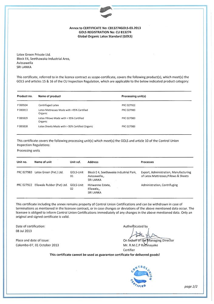 certified organic natural beds